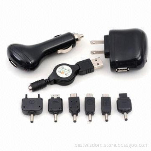 USB Charger Kit, with 5V DC Output Voltage, 1A Charging Rate